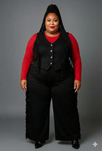 Two-Piece Suede Western Vest & Pants Set Available in Sizes 1X-3X