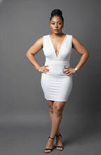 White Shirred Shoulder Mini Dress Available in Size S (Lots of Stretch)