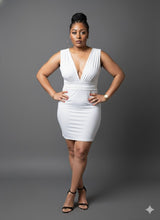 White Shirred Shoulder Mini Dress Available in Size S (Lots of Stretch)