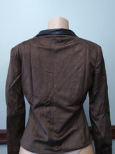 Brown Suede & Leather Blazer Available in size S