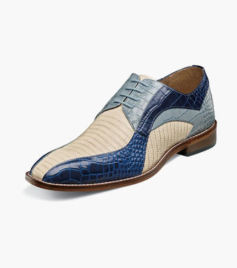 Stacy Adams TURANO Bike Toe Oxford Color: Blue Multi Available in Size 11 ONLY