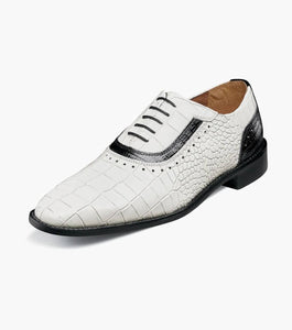 Stacy Adams RICCARDI Plain Toe Oxford Color: Black w/White Available in Sizes 12-14