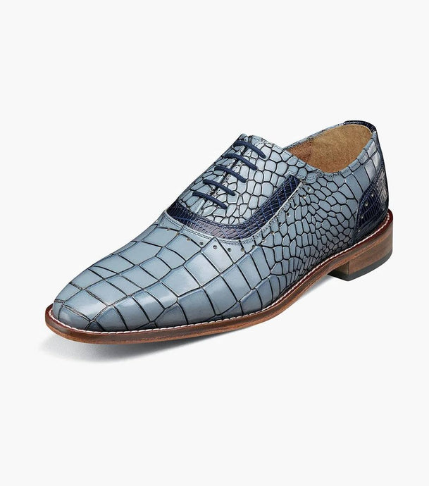 Stacy Adams RICCARDI Plain Toe Oxford Color: Light Blue Multi Available in Size 12