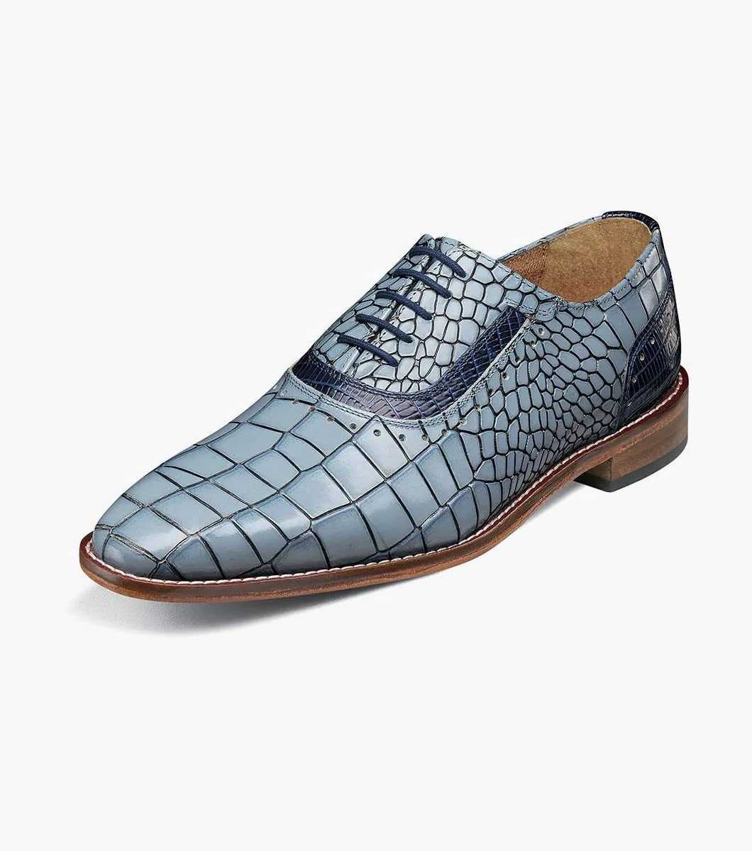 Stacy Adams RICCARDI Plain Toe Oxford Color: Light Blue Multi Available in Sizes 7-15
