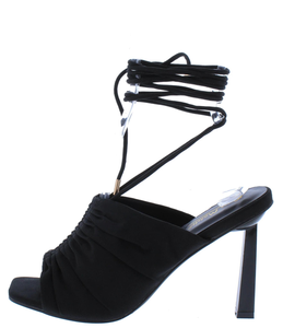 Black Ankle Wrap Women's Heel Available in Sizes 8-10