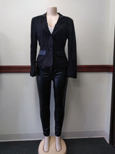 Black Suede & Leather Blazer Available in Sizes S-L