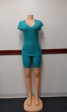 Teal 2 pc short set Available in Sizes S-M LOTS OF STRETCH