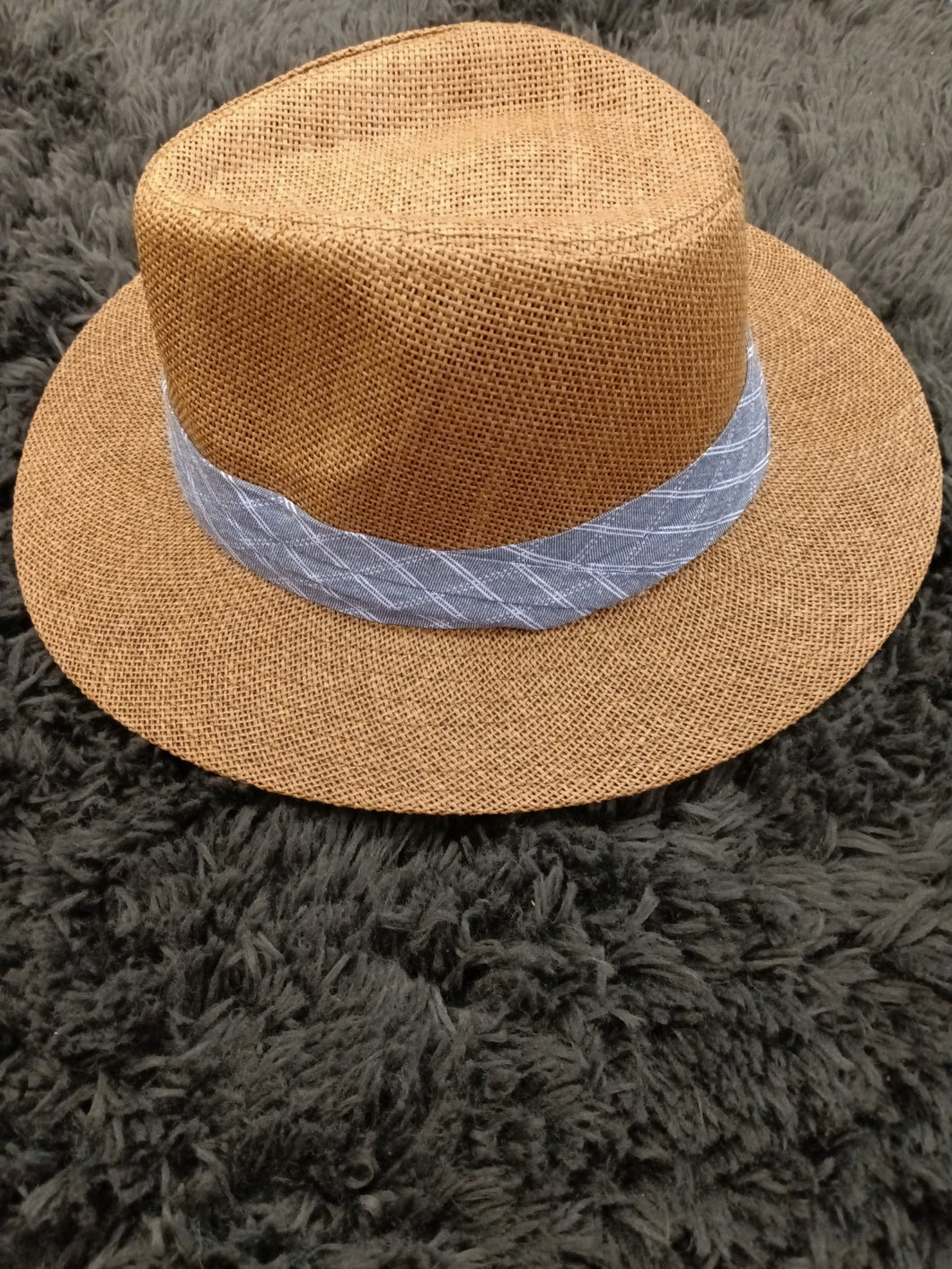 Brown & Denim Men's Summer Fedora Hat (Unisex)