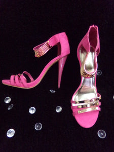 Hot Pink Stiletto Sandals  Available in size 10