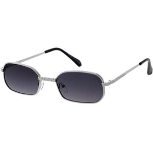 Boss Man Rim Rectangle Retro Sunglasses Available in Black/Black, Black/ Sliver