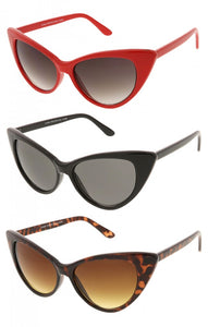 Womens Retro Cat Eye Sunglasses Available in colors Black & Black/ Lavender