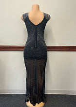 Sliver & Black Evening Gown Available in Sizes S-XL