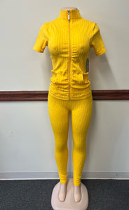 Mustard Two Piece set Available in Sizes S/M-L/XL LOTS OF STRETCH