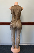 Tan Suede Vest with Tassels Available in Sizes S-L